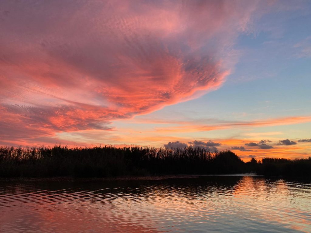Puesta de sol en valencia albufera