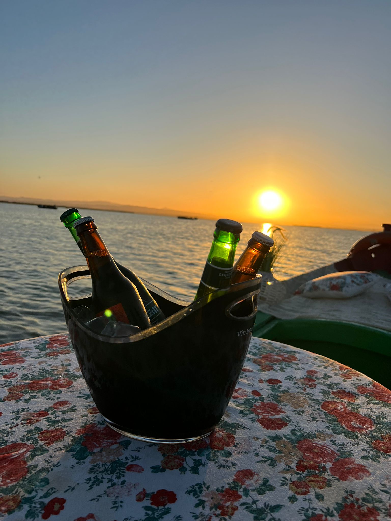 Paseo en barca con bebida